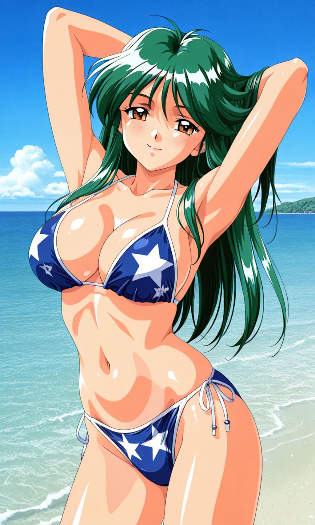 星条旗ビキニの華澄先生🇺🇸👙🏖️❤️