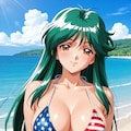 星条旗ビキニの華澄先生🇺🇸👙🏖️❤️ 2枚目