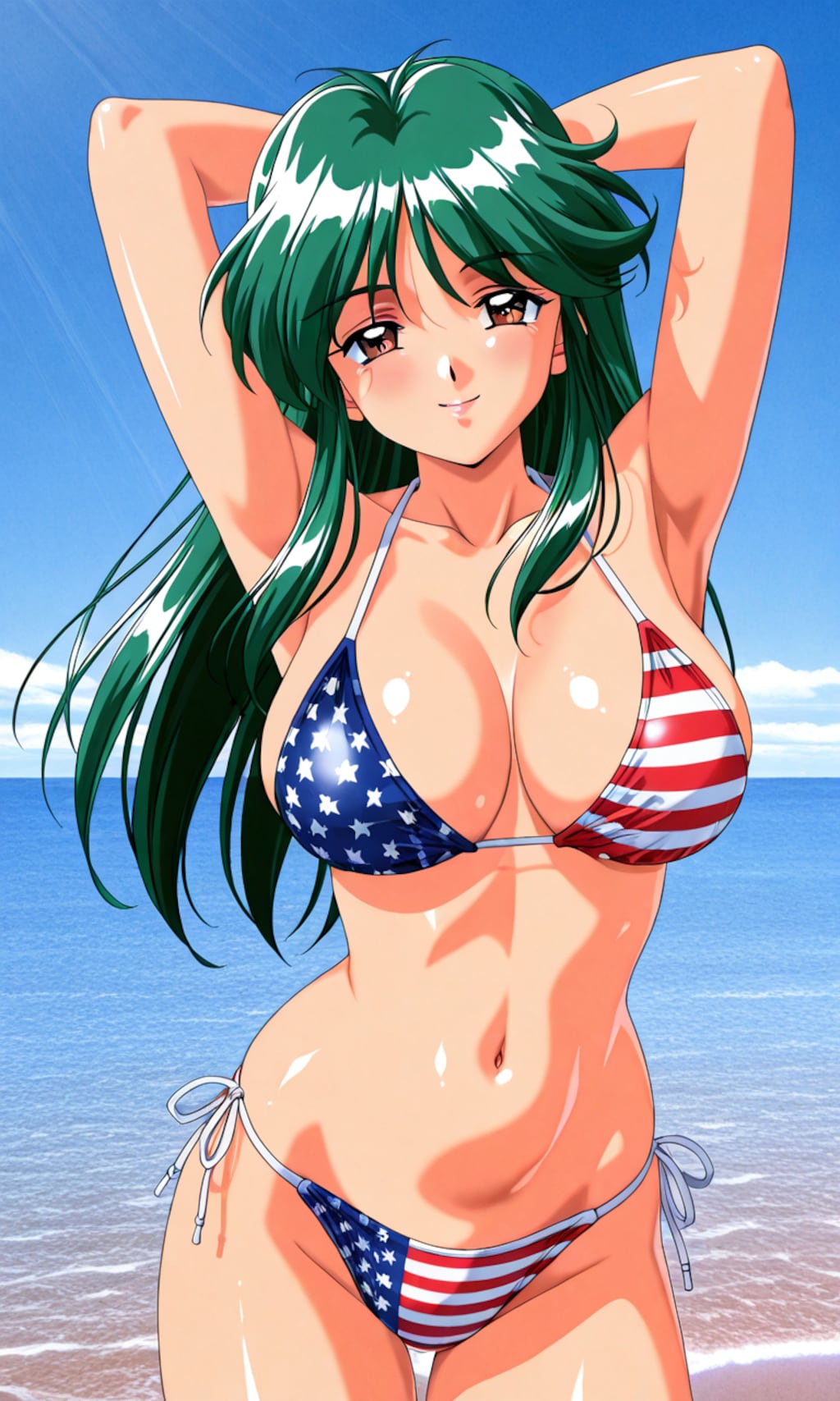 星条旗ビキニの華澄先生🇺🇸👙🏖️❤️
