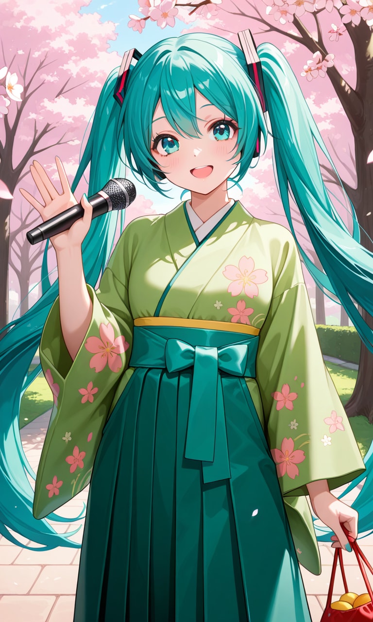 コスプレして歌う初音ミク② | の人気AIイラスト・グラビア