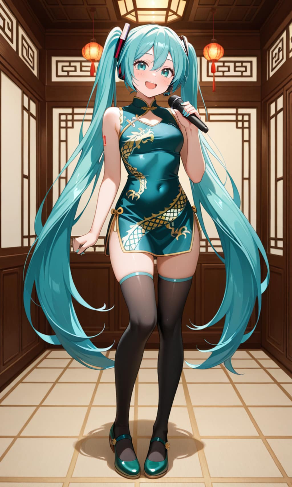 コスプレして歌う初音ミク②