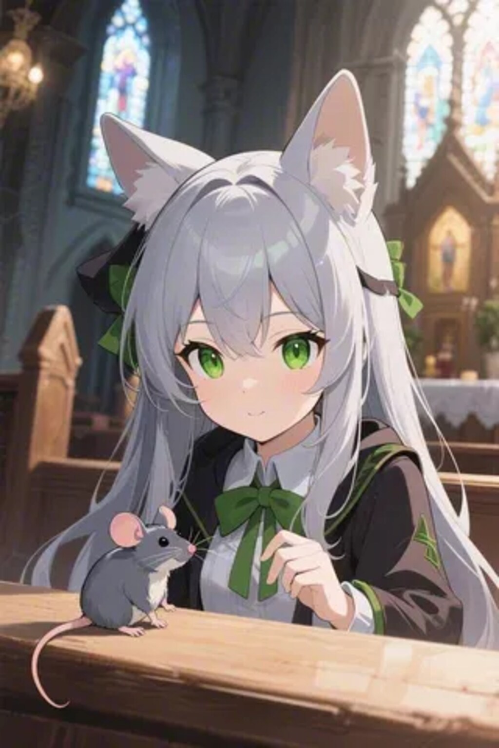 ステラちゃんとネズミ