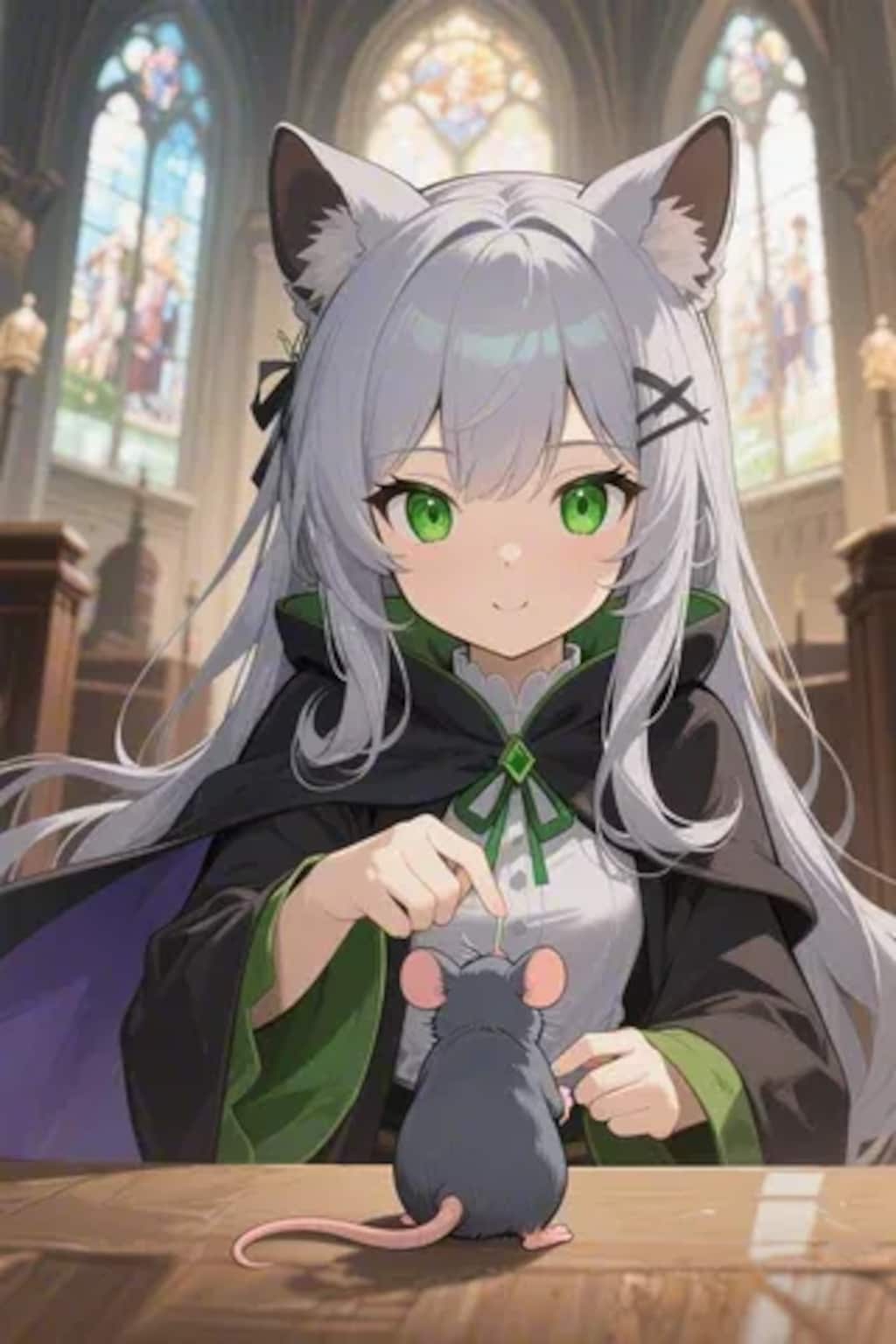 ステラちゃんとネズミ