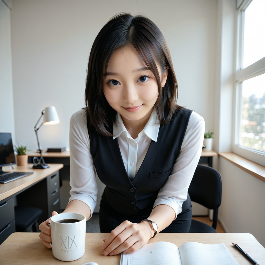 少し休憩しない？コーヒーどうぞ