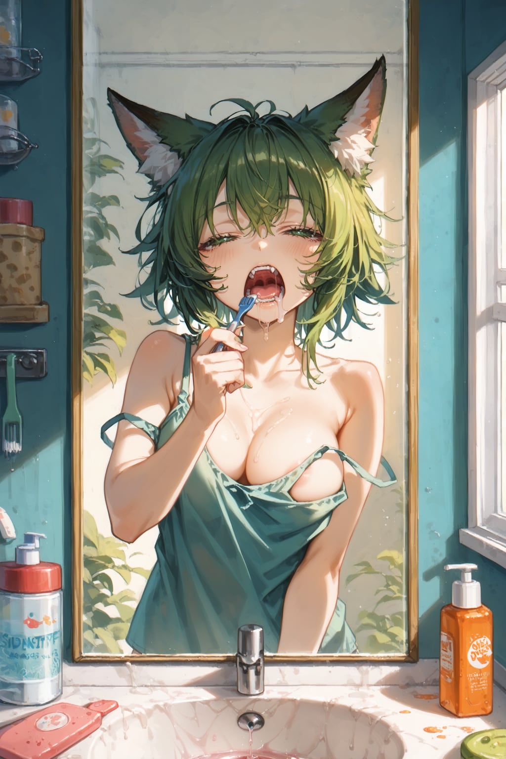 寝惚け歯磨き
