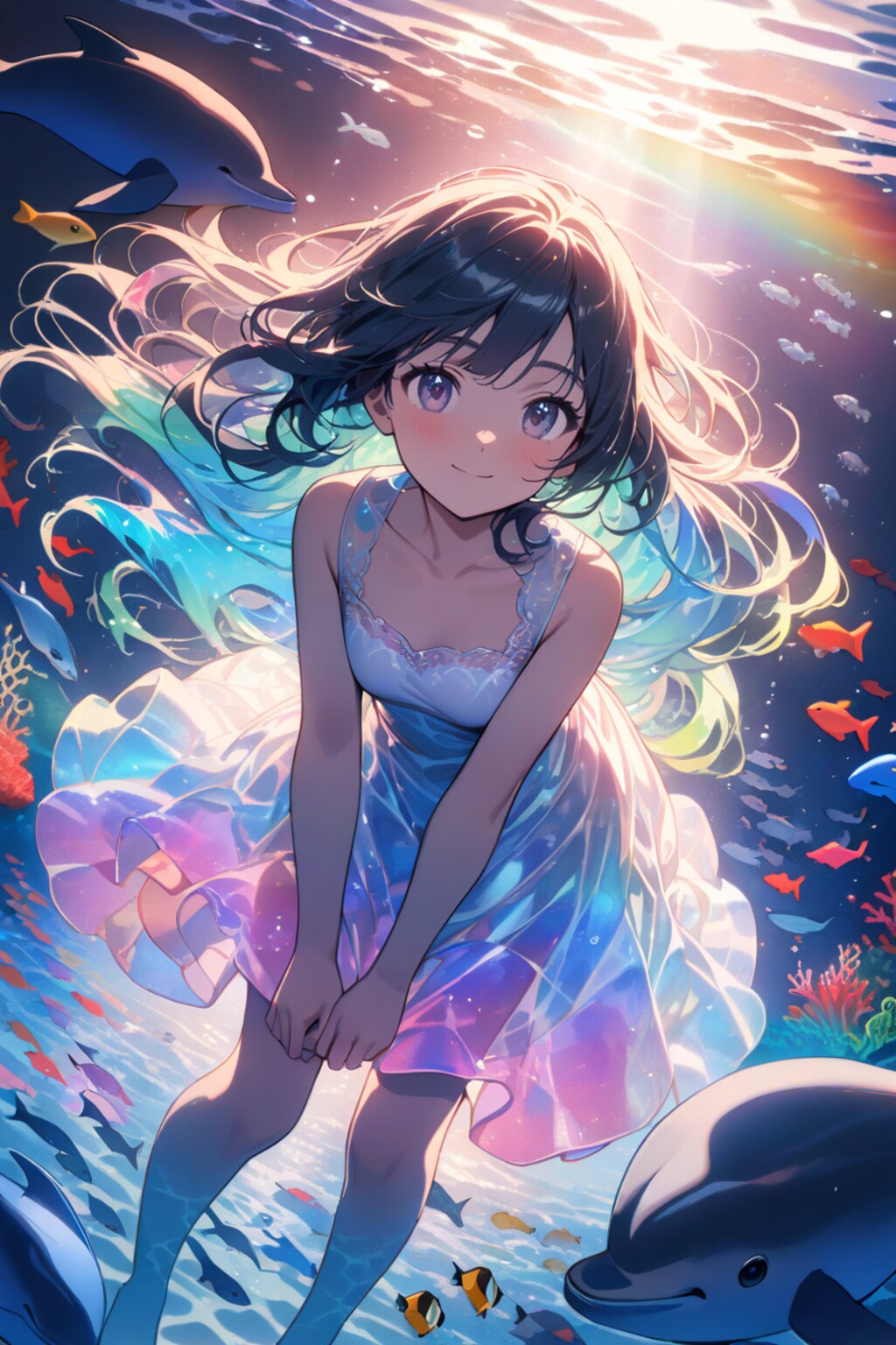イルカと少女