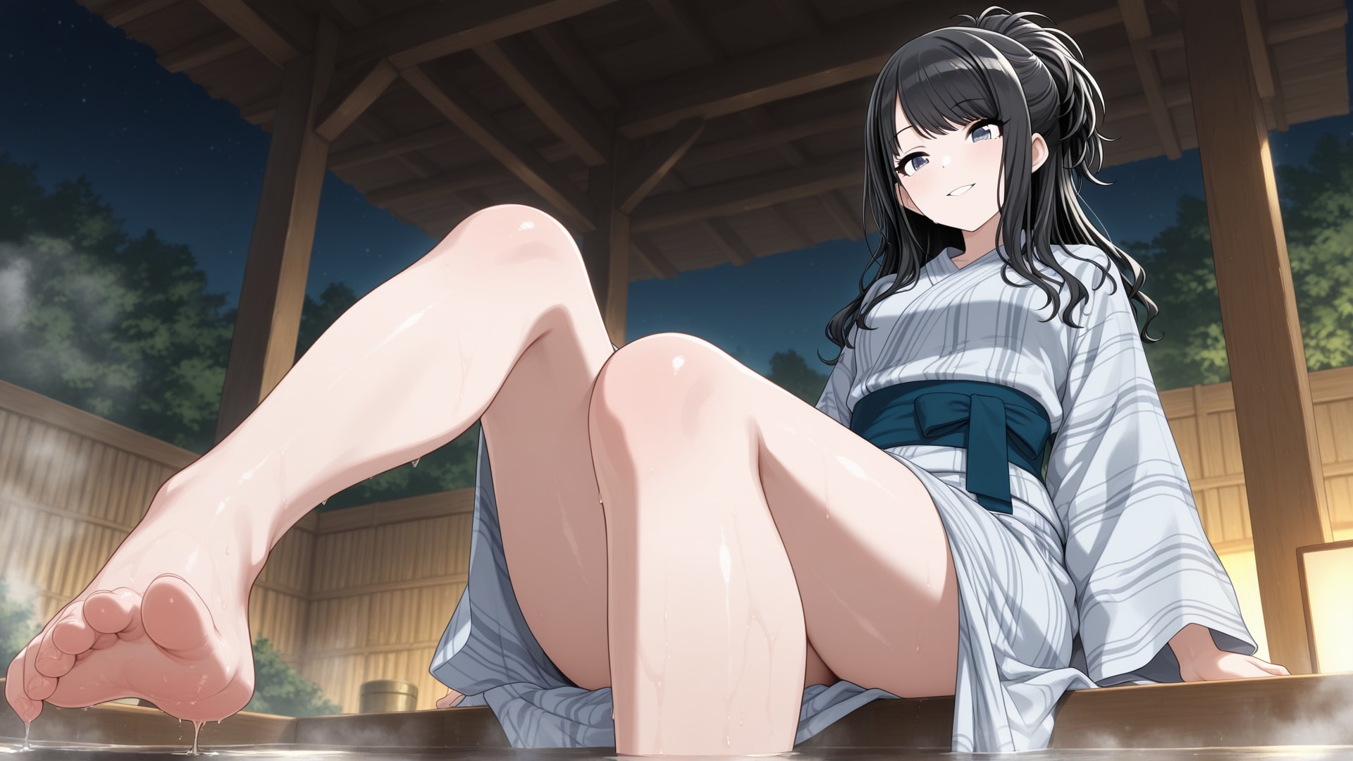 【風野灯織】足湯 | の人気AIイラスト・グラビア