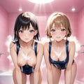 【今日のハーレム】俺の風呂～今日はスク水の日～【R-18版】 3枚目