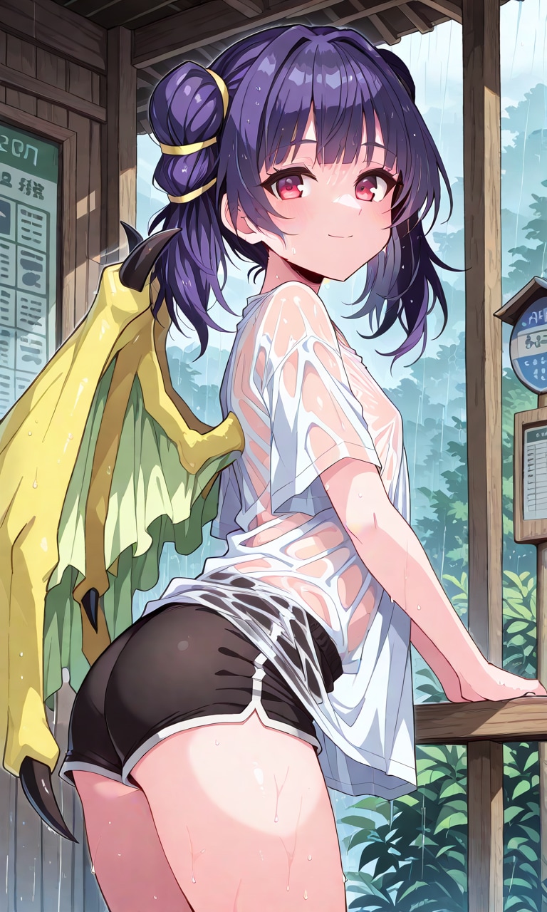 夏と夕立と少女