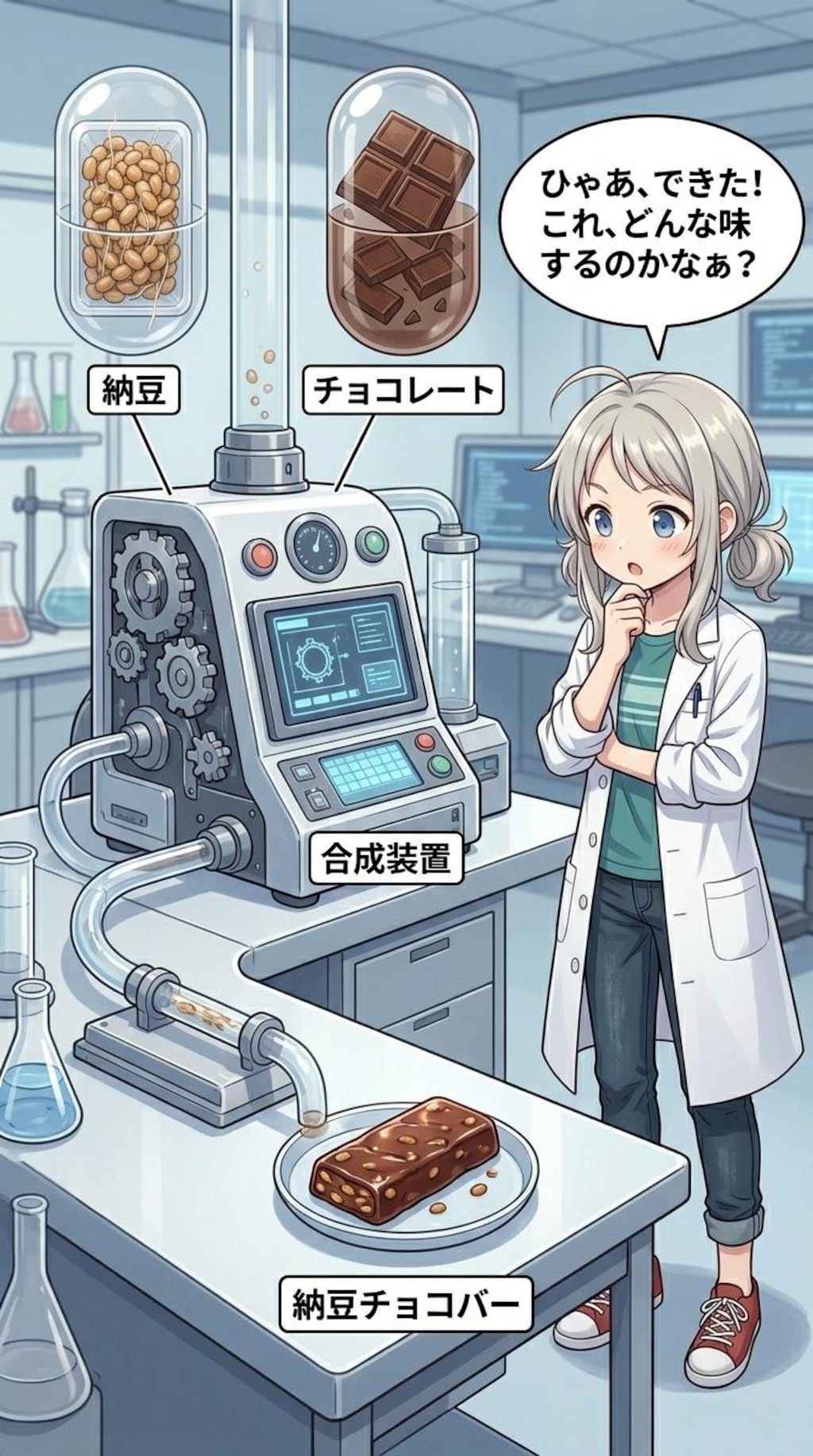 カレーとラムネ、納豆とチョコで合成