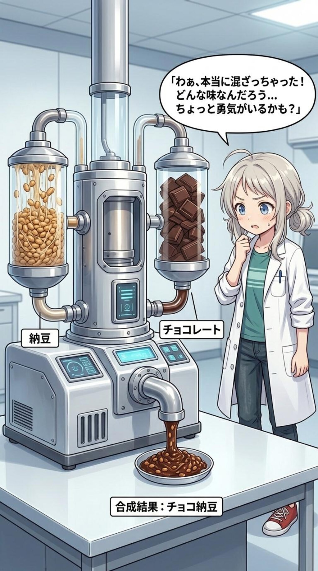 カレーとラムネ、納豆とチョコで合成