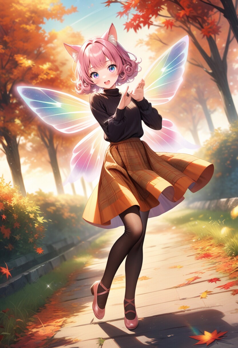 秋コーデのカリンちゃん２８ | の人気AIイラスト・グラビア