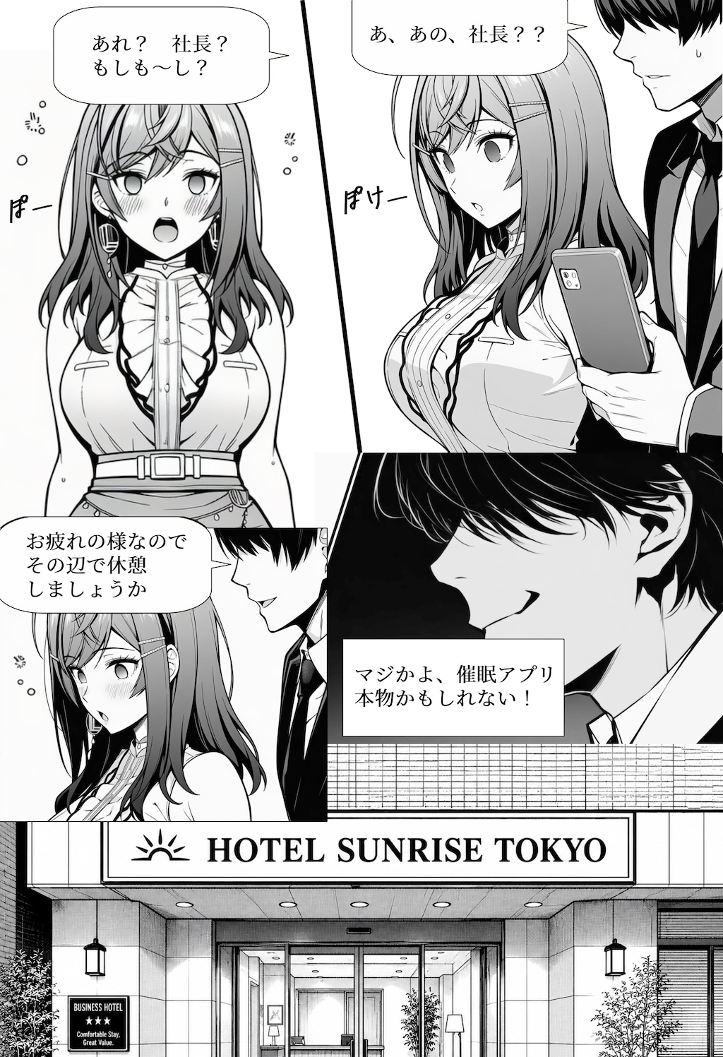 マンガ「とある社長の催眠アプリ実践」（執筆中）