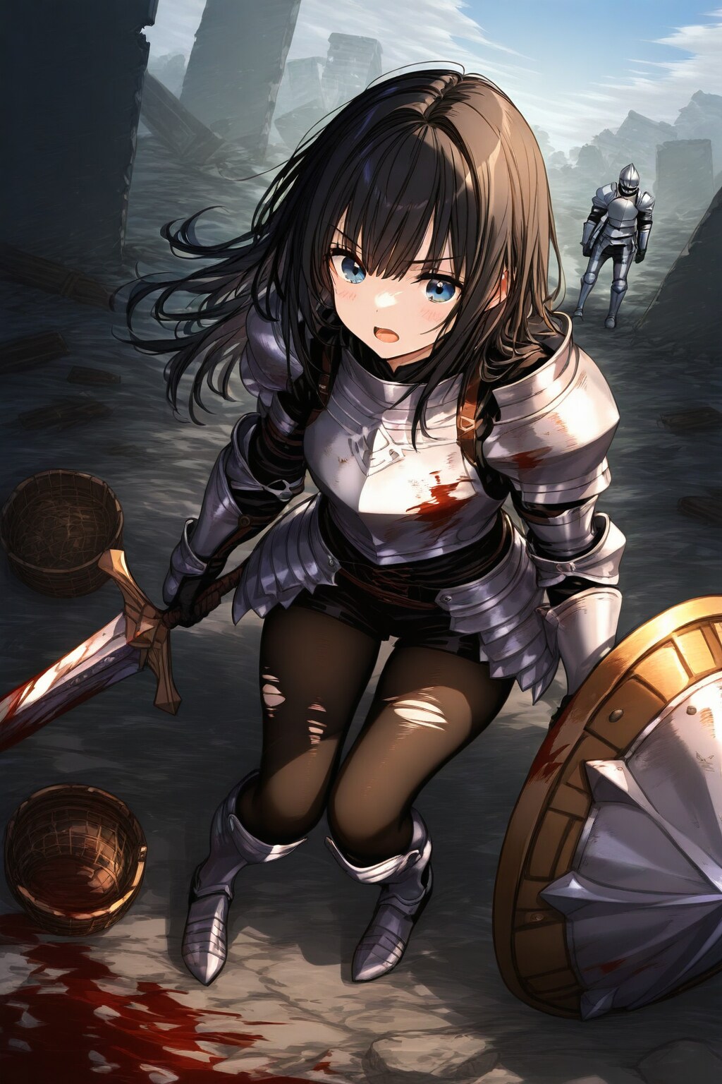 血塗れの女騎士