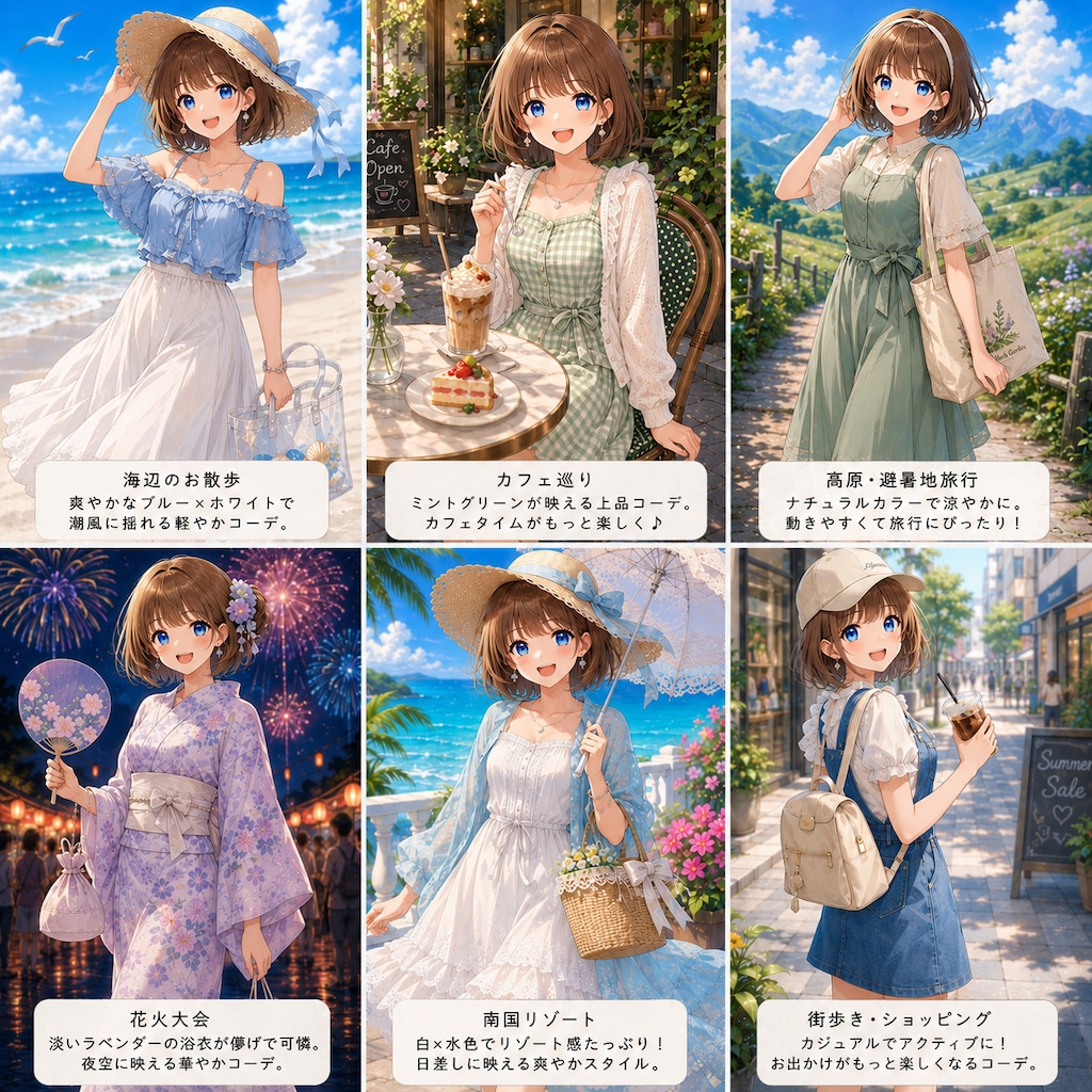 豆乳夏コーデ