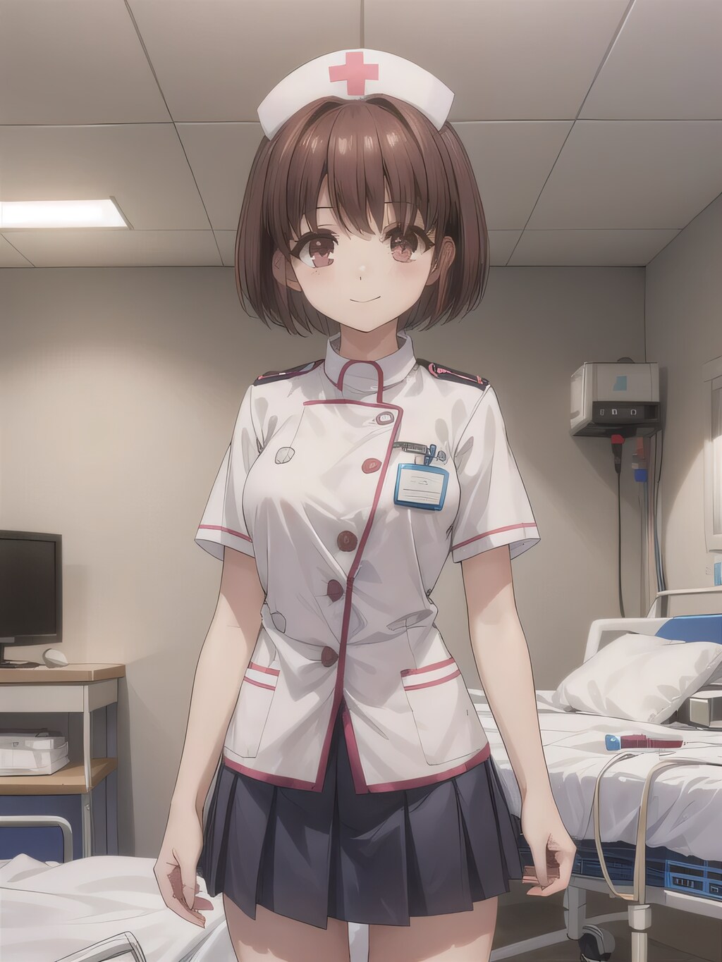 茶髪ボブで白衣の少女３