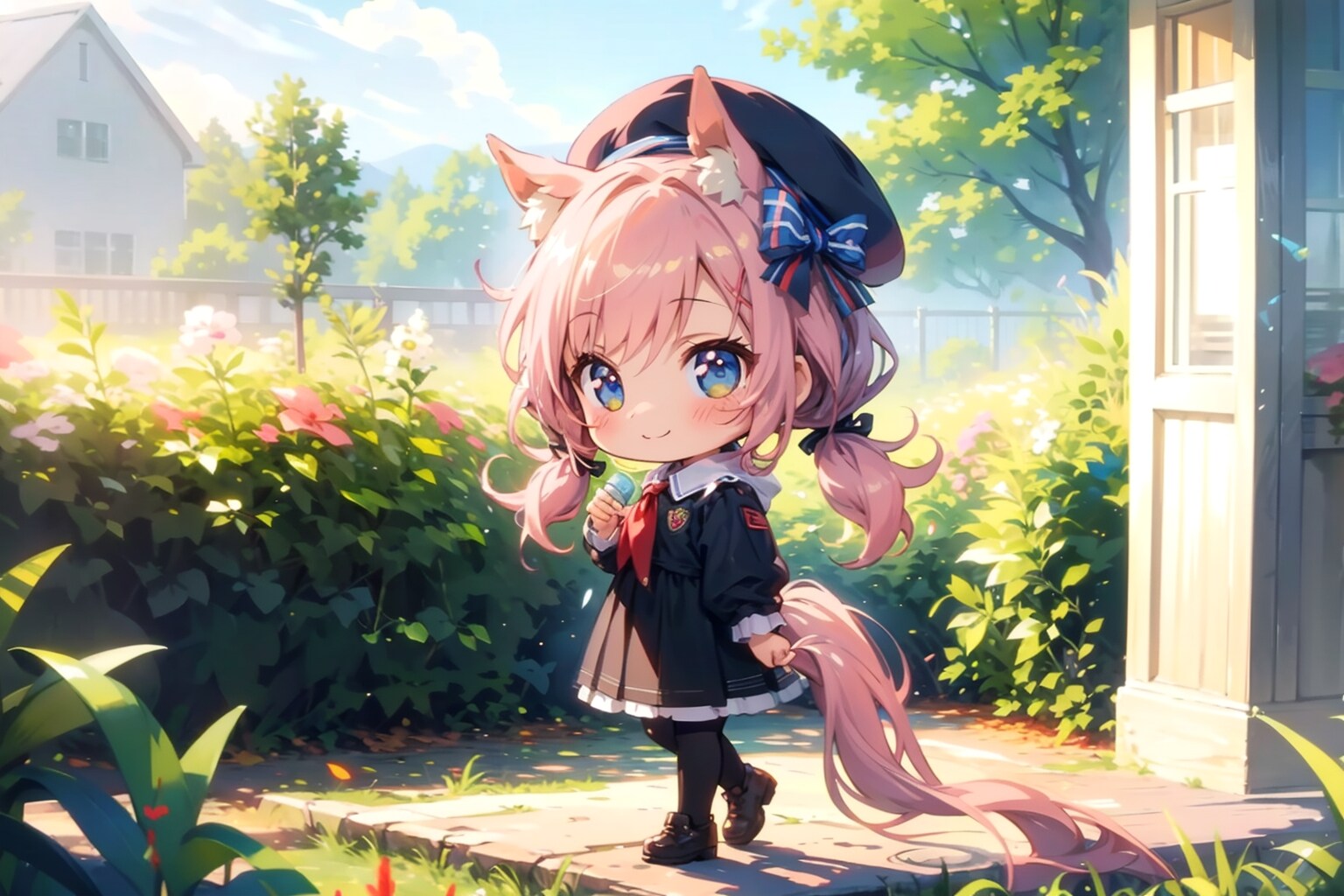 ピンク髪ウマちびちゃん。 | の人気AIイラスト・グラビア