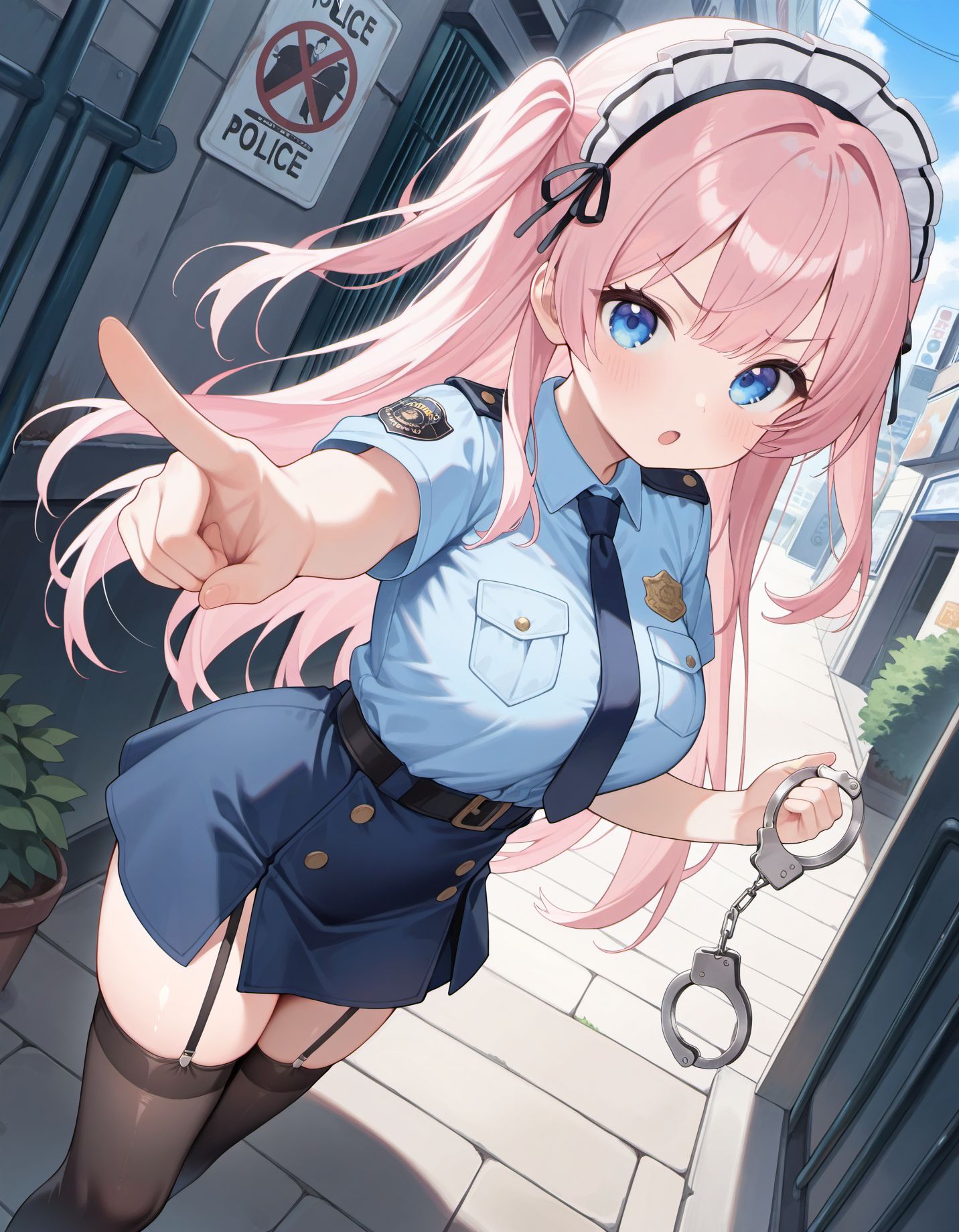 とまれ！メイド警察だ！ | の人気AIイラスト・グラビア