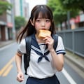 遅刻する食パン少女　出典: フリー百科事典『◯ィキペディア（◯ikipedia）』 3枚目