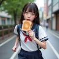 遅刻する食パン少女　出典: フリー百科事典『◯ィキペディア（◯ikipedia）』 4枚目