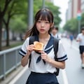 遅刻する食パン少女　出典: フリー百科事典『◯ィキペディア（◯ikipedia）』 6枚目