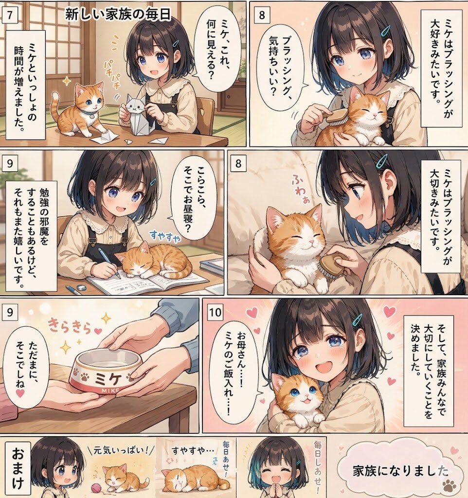 漫画　幼女と子猫 その２
