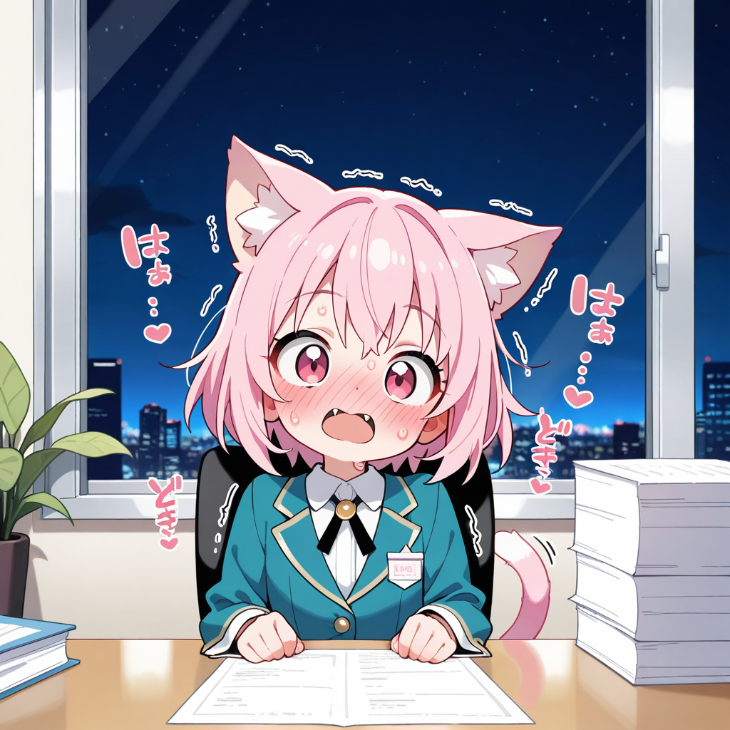 請求書を見て震えるねこちゃん！！