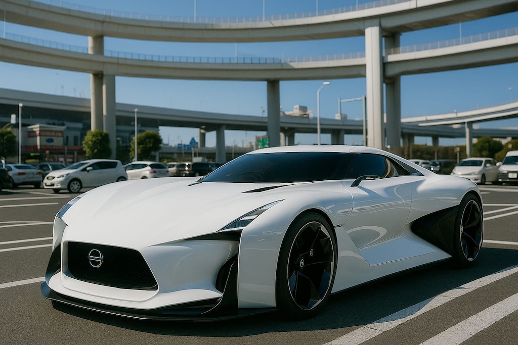 大黒サービスエリアに止まる日産ビジョングランツーリスモ