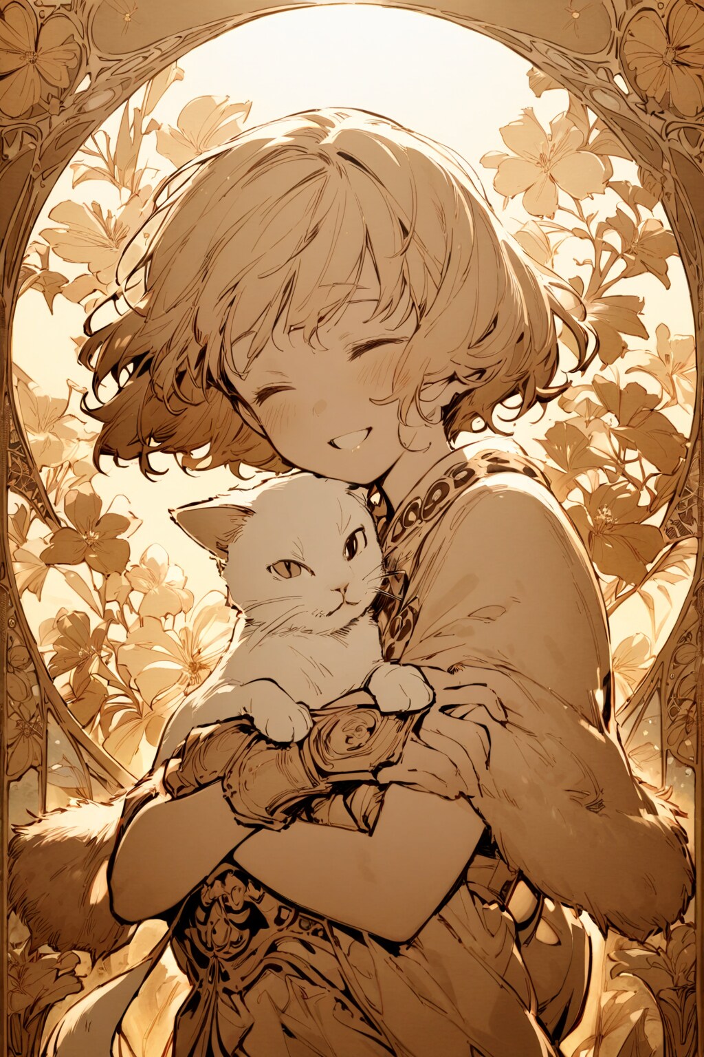 猫のいる肖像