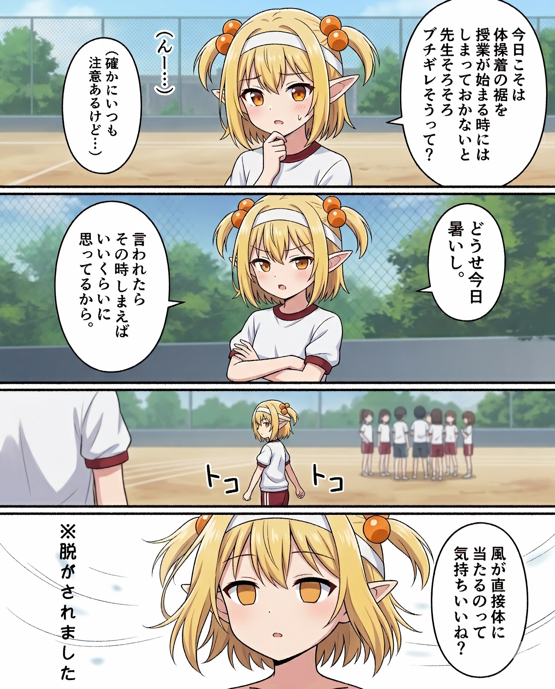 体操着エルフさんで漫画(Geminiリメイク)