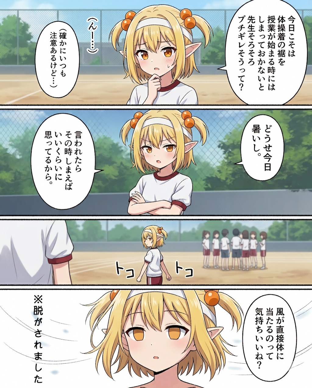 体操着エルフさんで漫画(Geminiリメイク)
