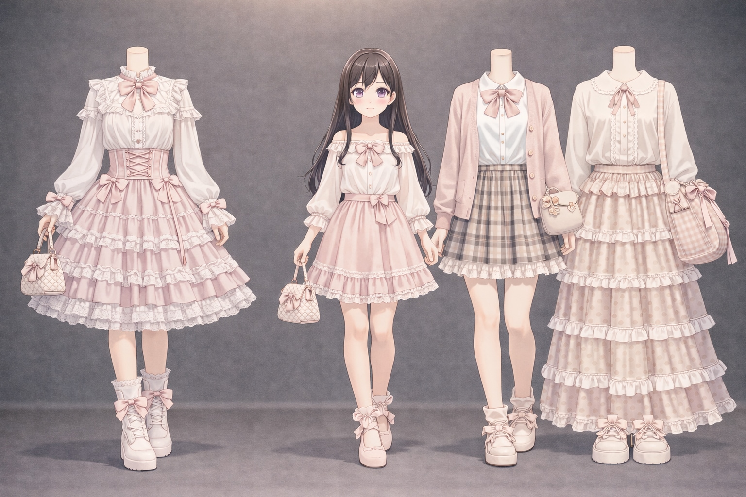 Girly Wardrobe Collection – 4 Styles | の人気AIイラスト・グラビア