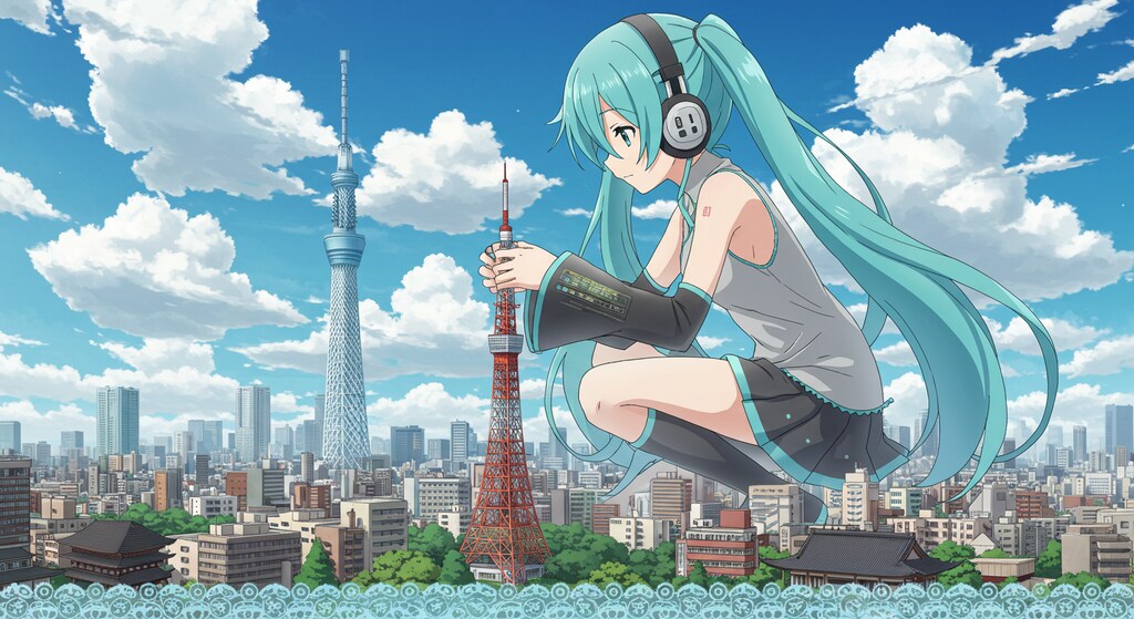 初音ミク　ジオラマ作成中