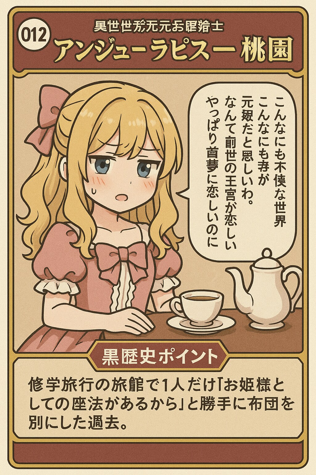 黒歴史チップス　女の子版カード集1