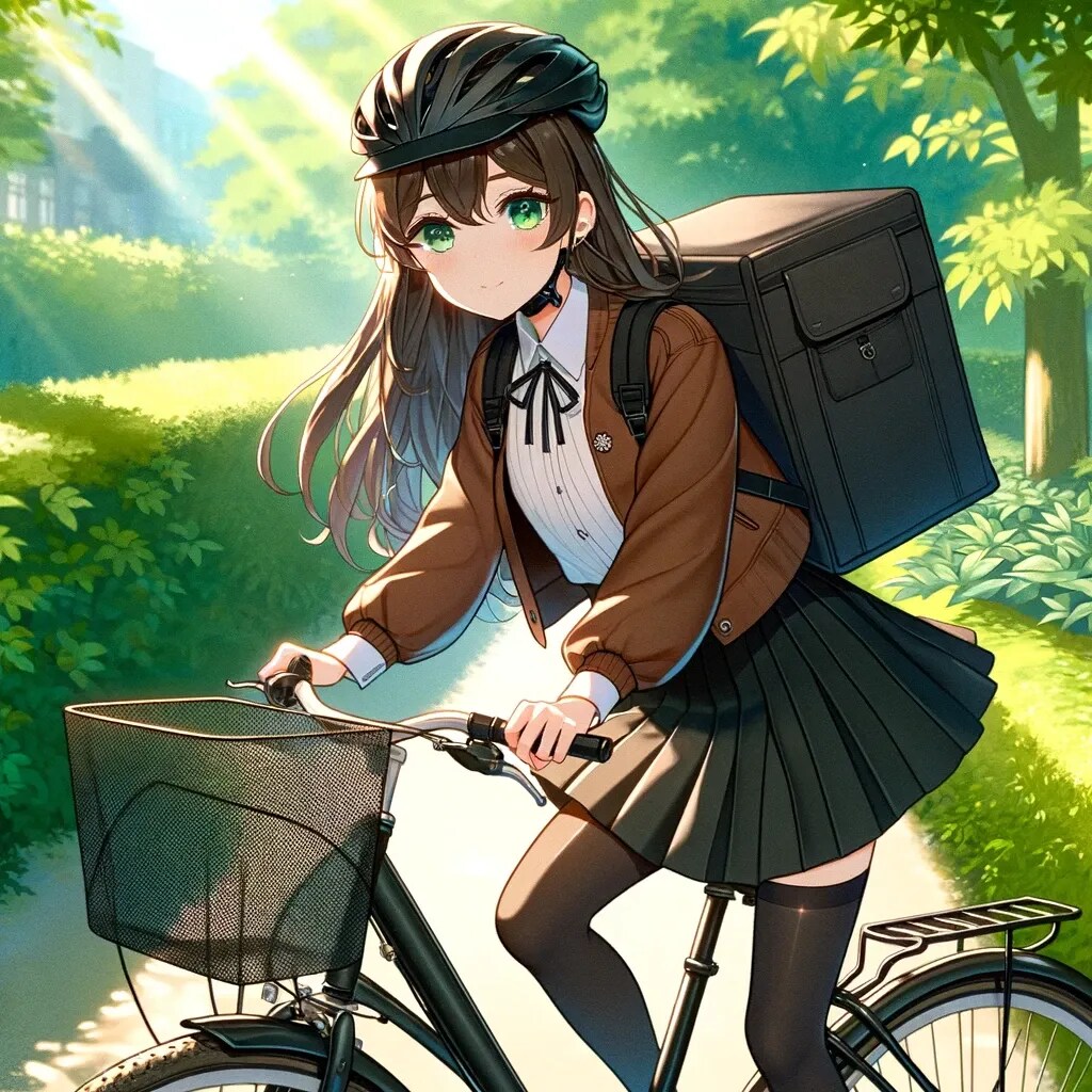 自転車で配達
