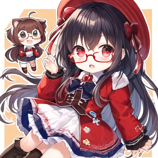 ちびきゃらガチャ+メガネ
