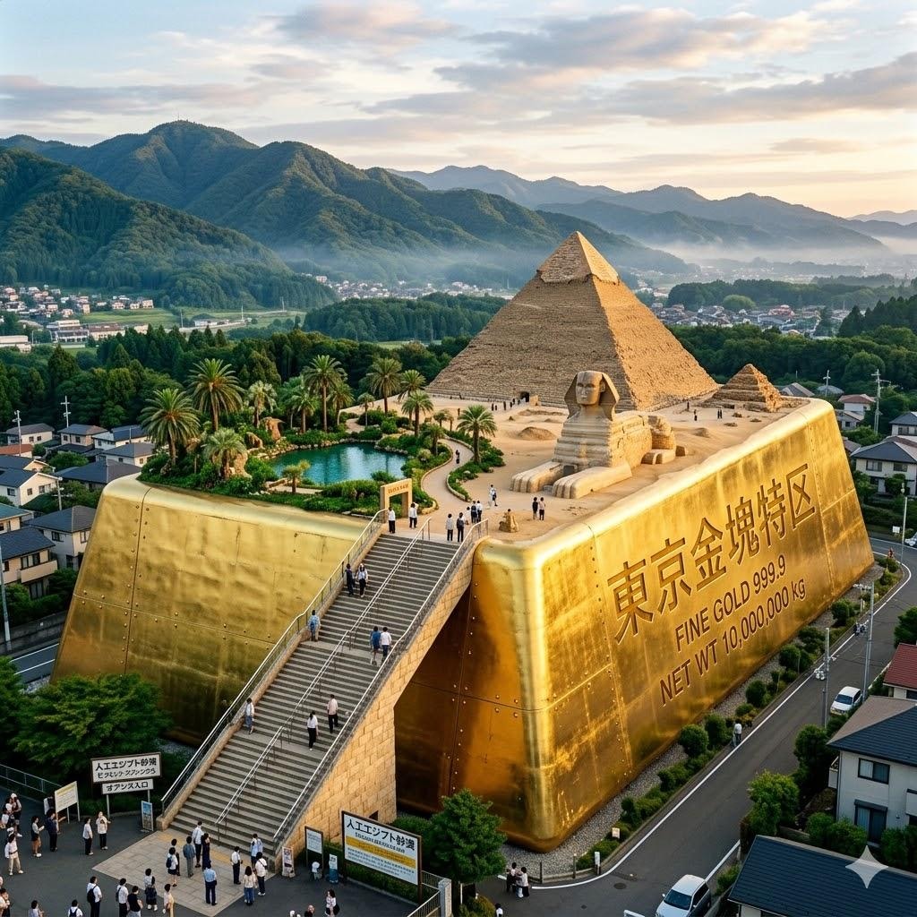 郊外の黄金砂漠