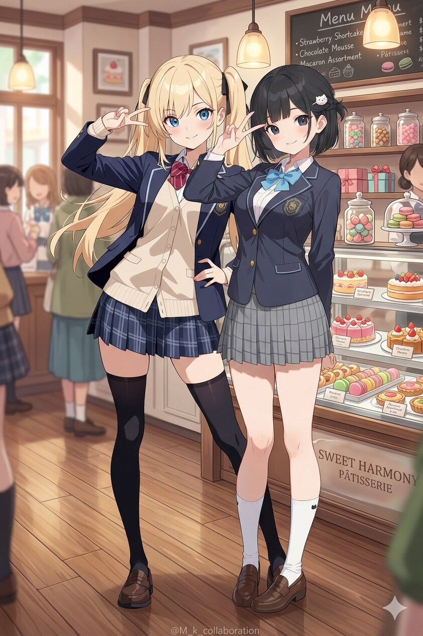 美桜ちゃんと凜猫ちゃん | の人気AIイラスト・グラビア