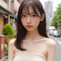 チューブトップ女子 5枚目