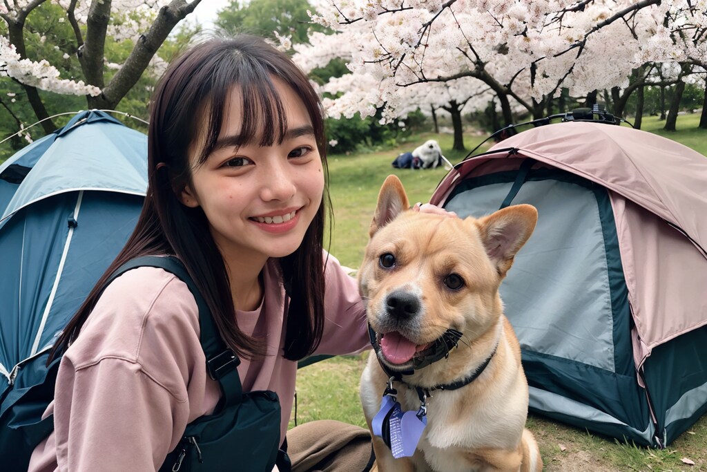 ワンちゃんとお花見 No.2