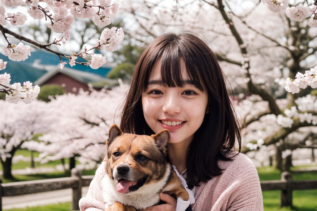 ワンちゃんとお花見 No.2