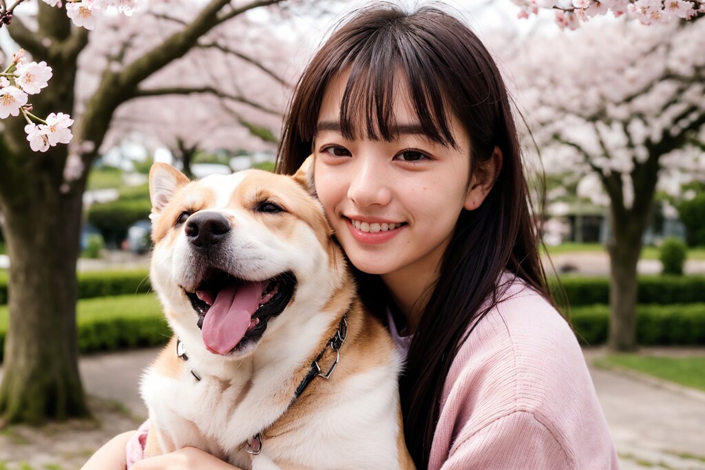 ワンちゃんとお花見 No.2