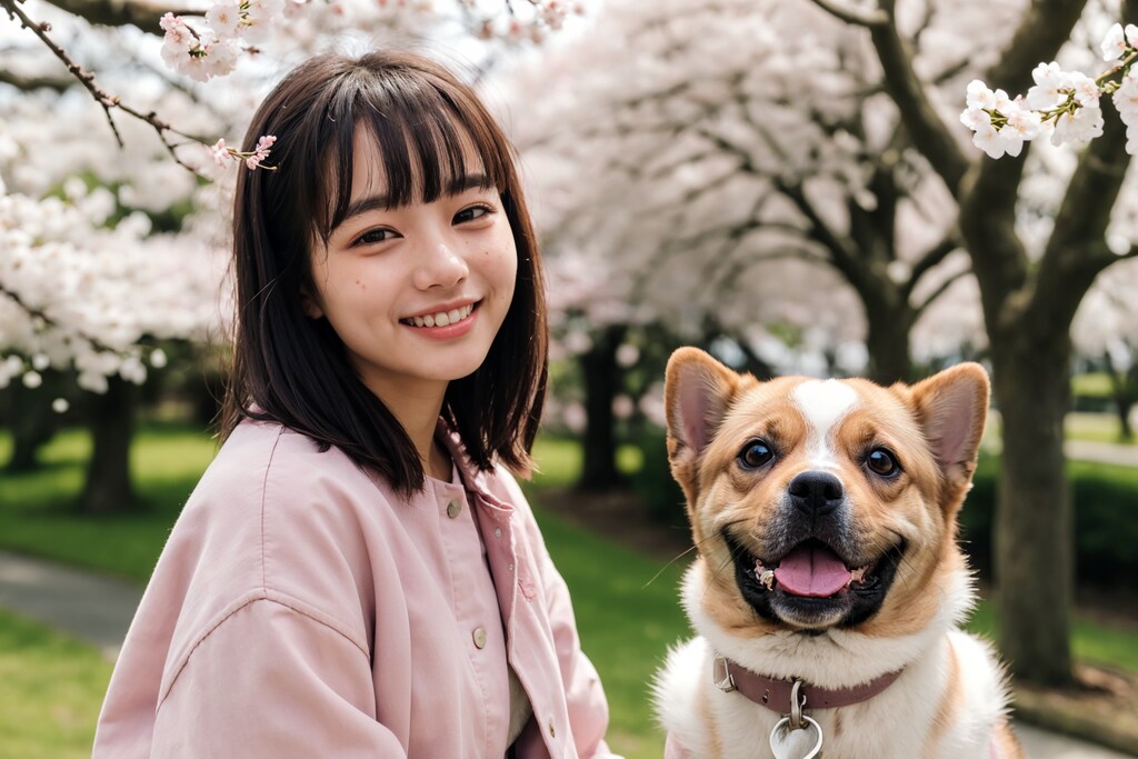ワンちゃんとお花見 No.2