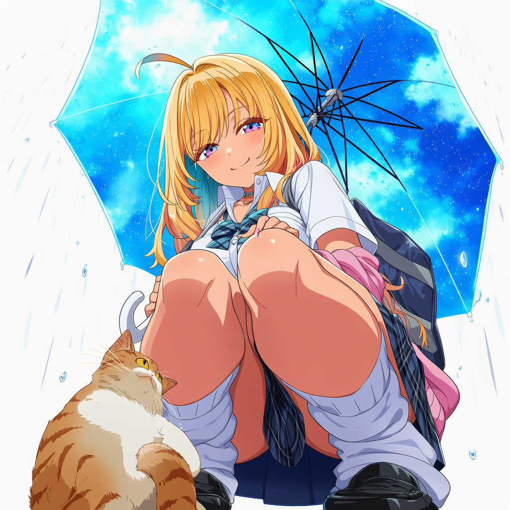ギャルちゃん　アーシの傘においで