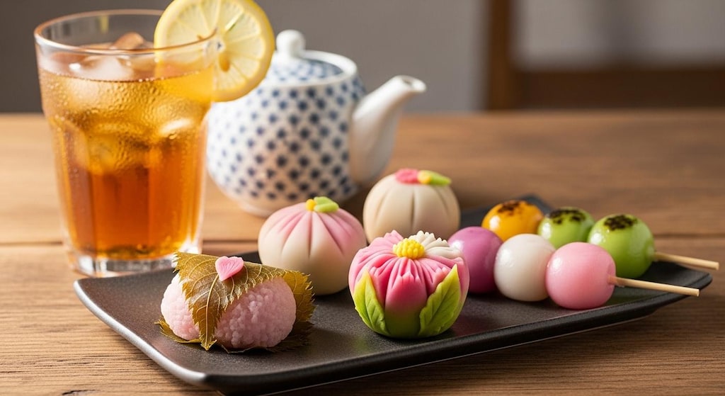 デザートの和菓子セット