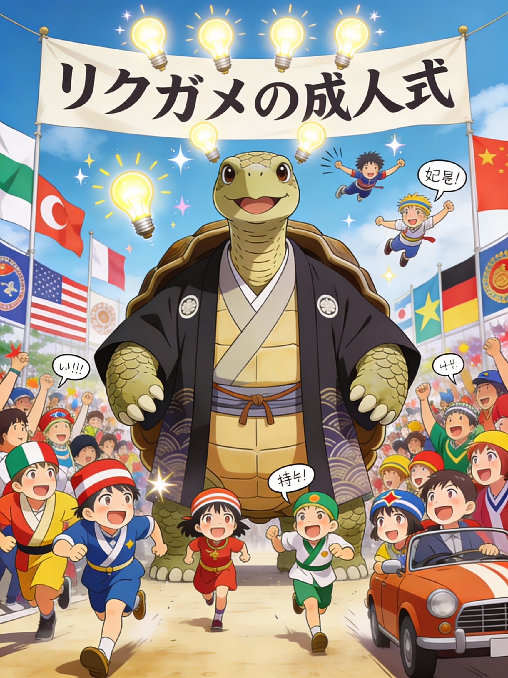 リクガメの成人式 | の人気AIイラスト・グラビア