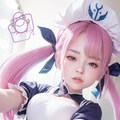 少女化した湊あくあコスプレイヤーメイドさんこれはお給仕してほしい 2枚目