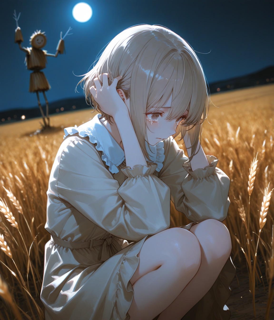 【ホラー注意】夜の案山子は怖いです | の人気AIイラスト・グラビア