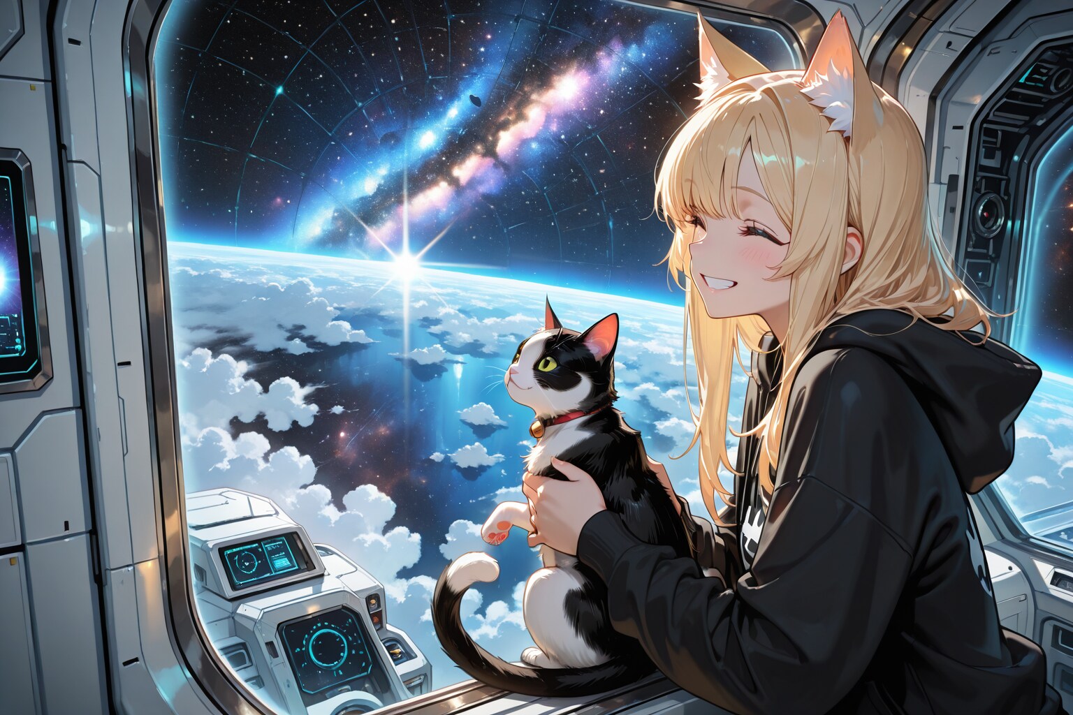 猫耳少女がねこ抱く | の人気AIイラスト・グラビア