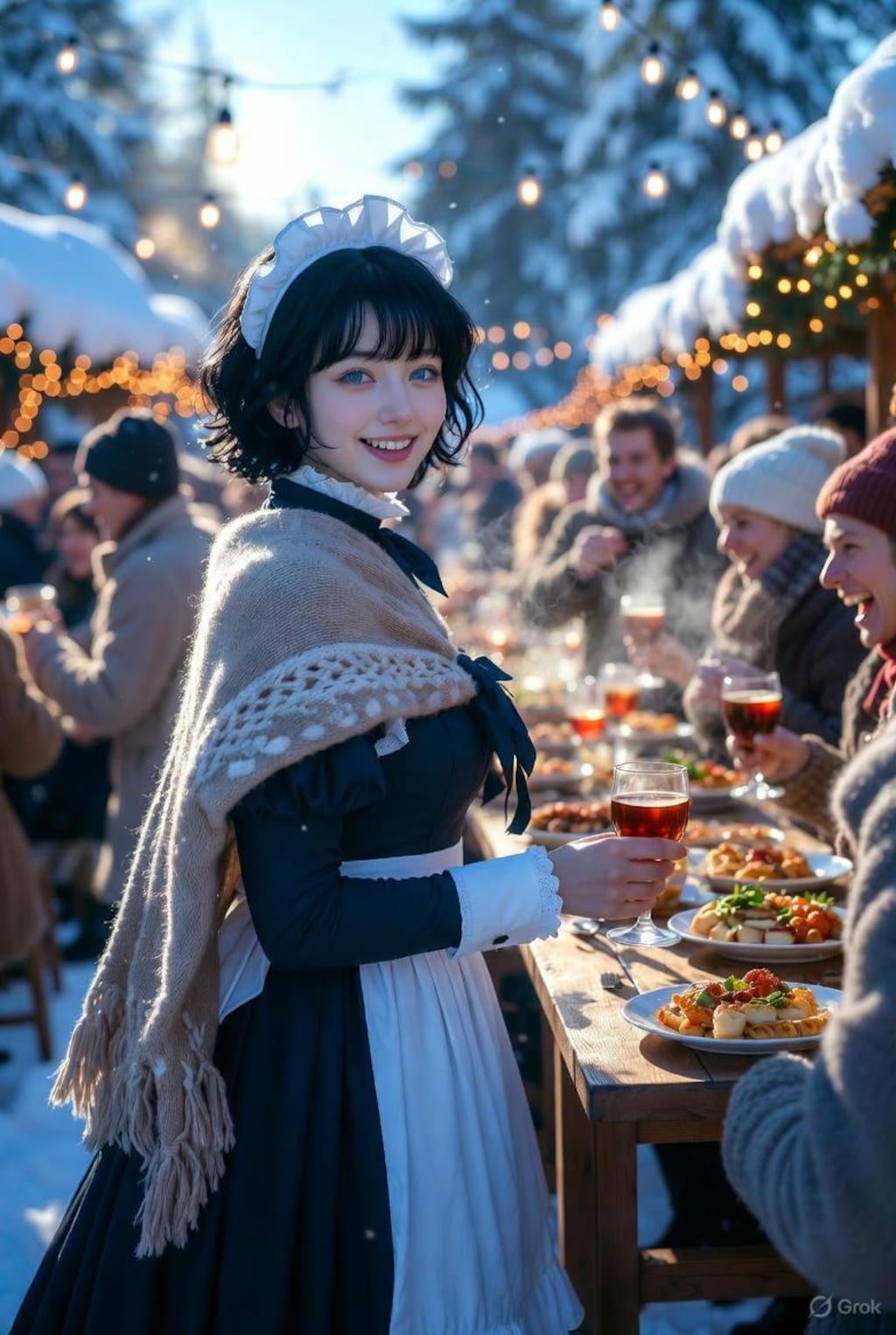 ユール祭に参加するメイド3号